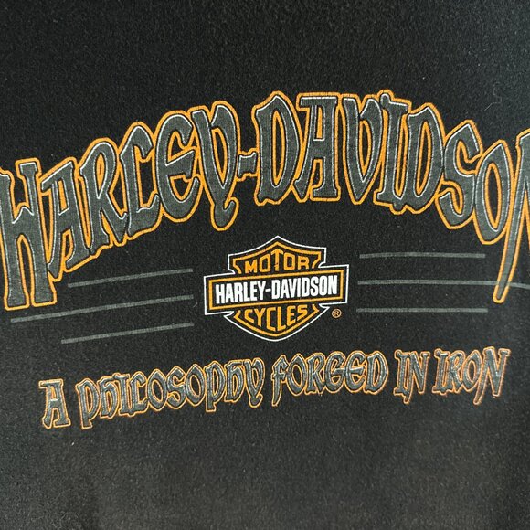 Vintage Y2K Harley-Davidson medieval Freedom Canada Faded T-Shirt Adult XXL 2XL - Picture 2 of 7